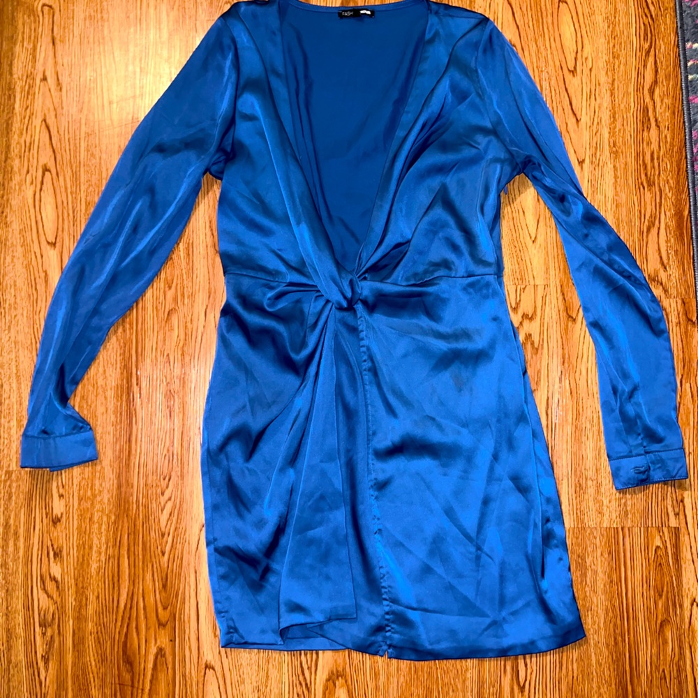 Women’s Blue Evening Cocktail Dress| Sexy Date Night Gown| Petite attire